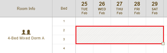 BananaDesk Hostel Property Management System Calendar