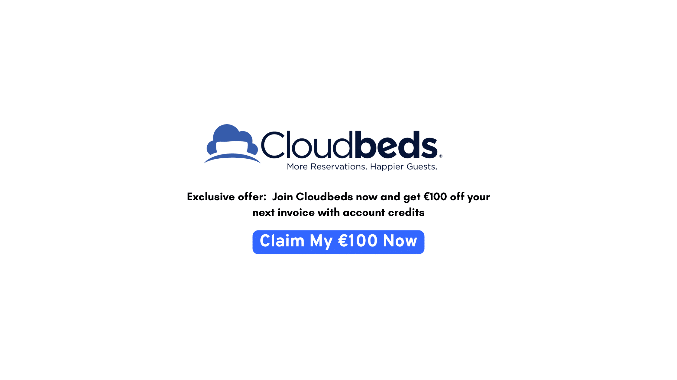Exclusive Offer: 100 Cloudbeds Credits
